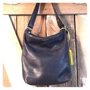 Navy Coach bucket purse